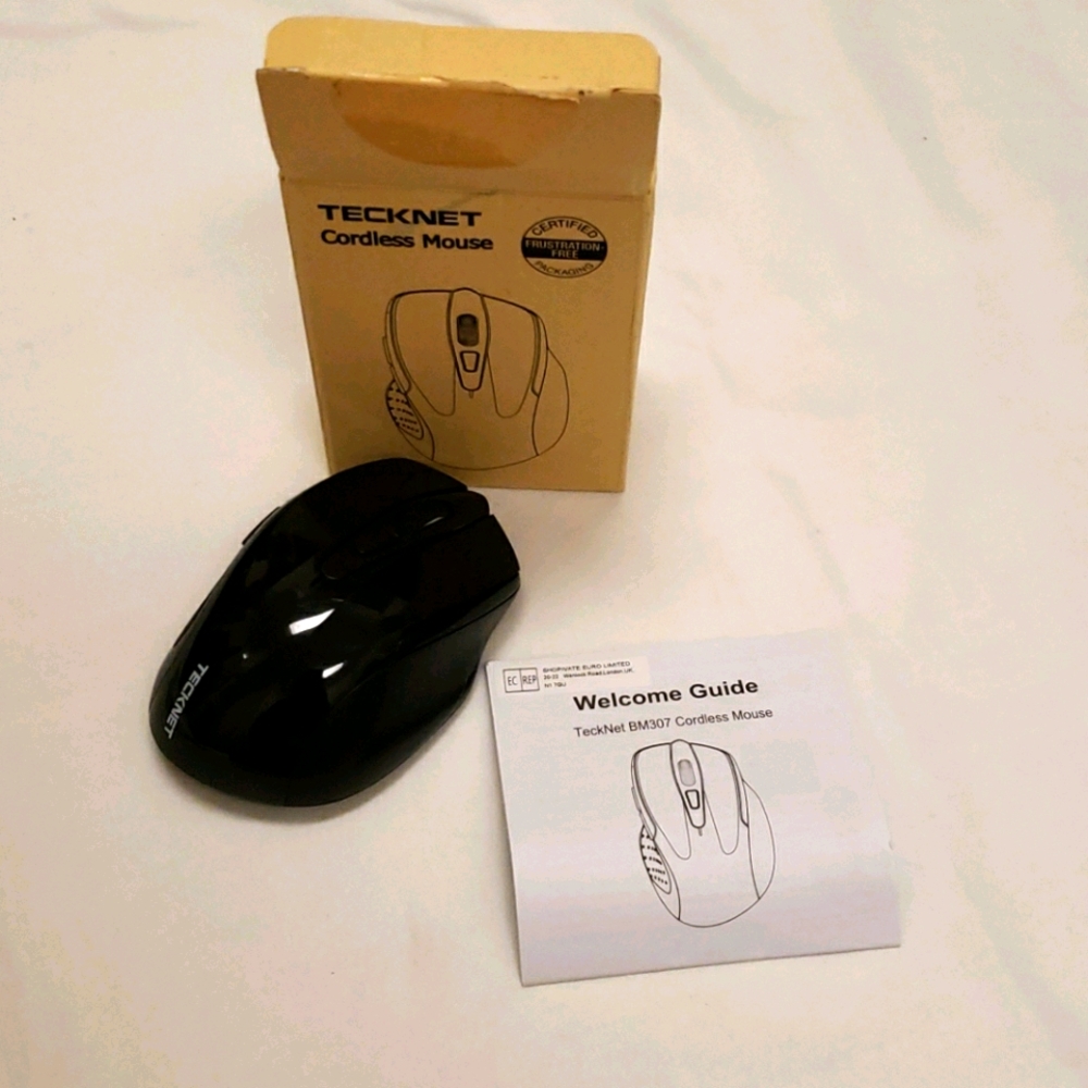 Technet Cordless Optical Mouse Battery Powered Black BM307